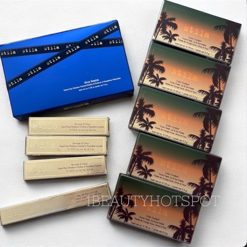 Stila Eyeshadow and Lip Cosmetics Bundle NIB